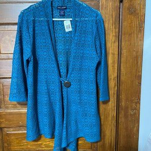 Teal Dressy Overlay-Shrug